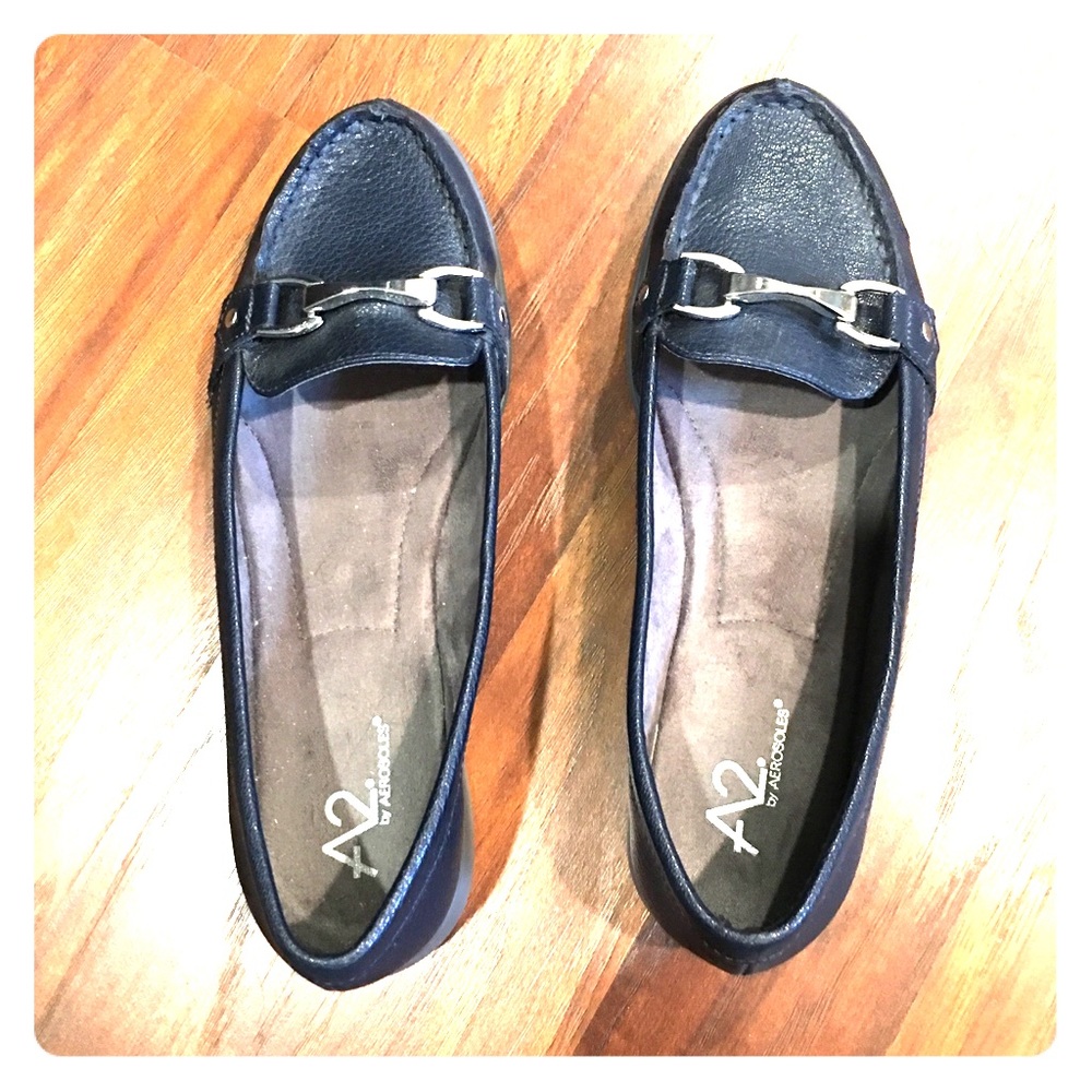 A2  Aerosoles Navy Loafers
